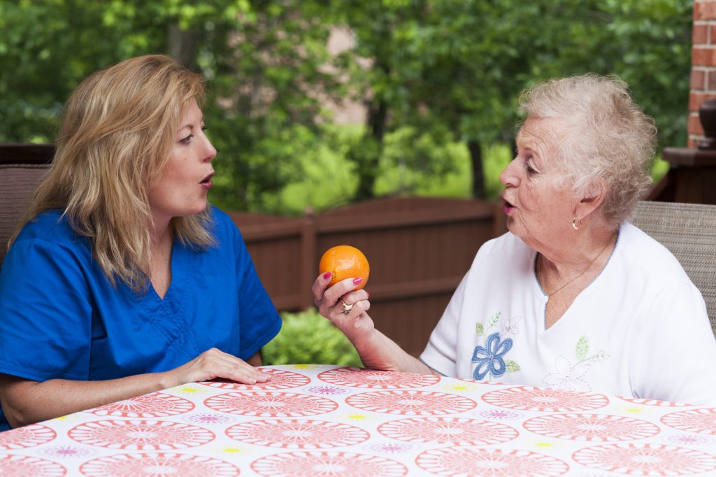 People discussing healthy eating
